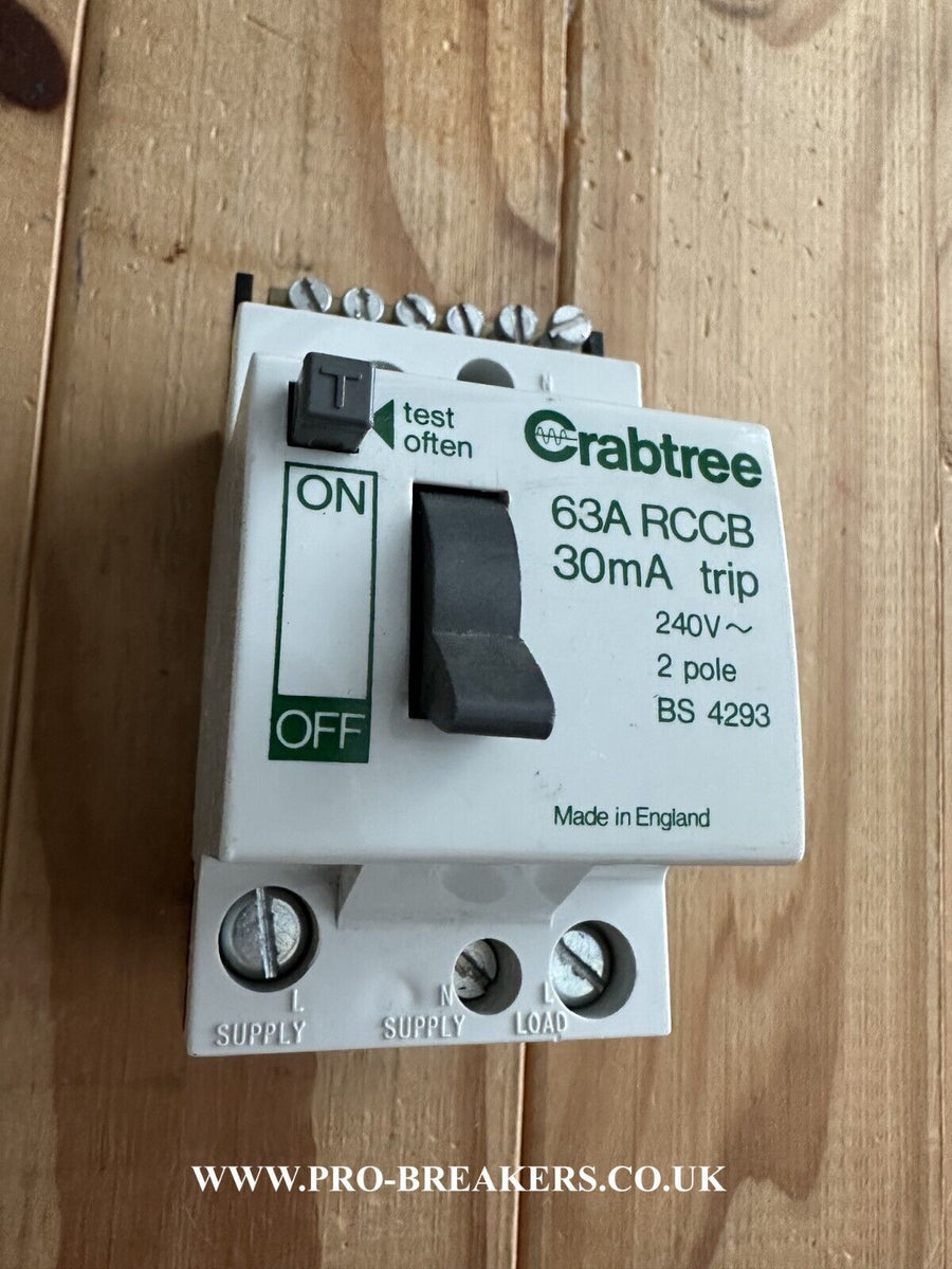 Crabtree 363/A030 Starbreaker 63A 30mA DP Type A Plug In - Foto 10
