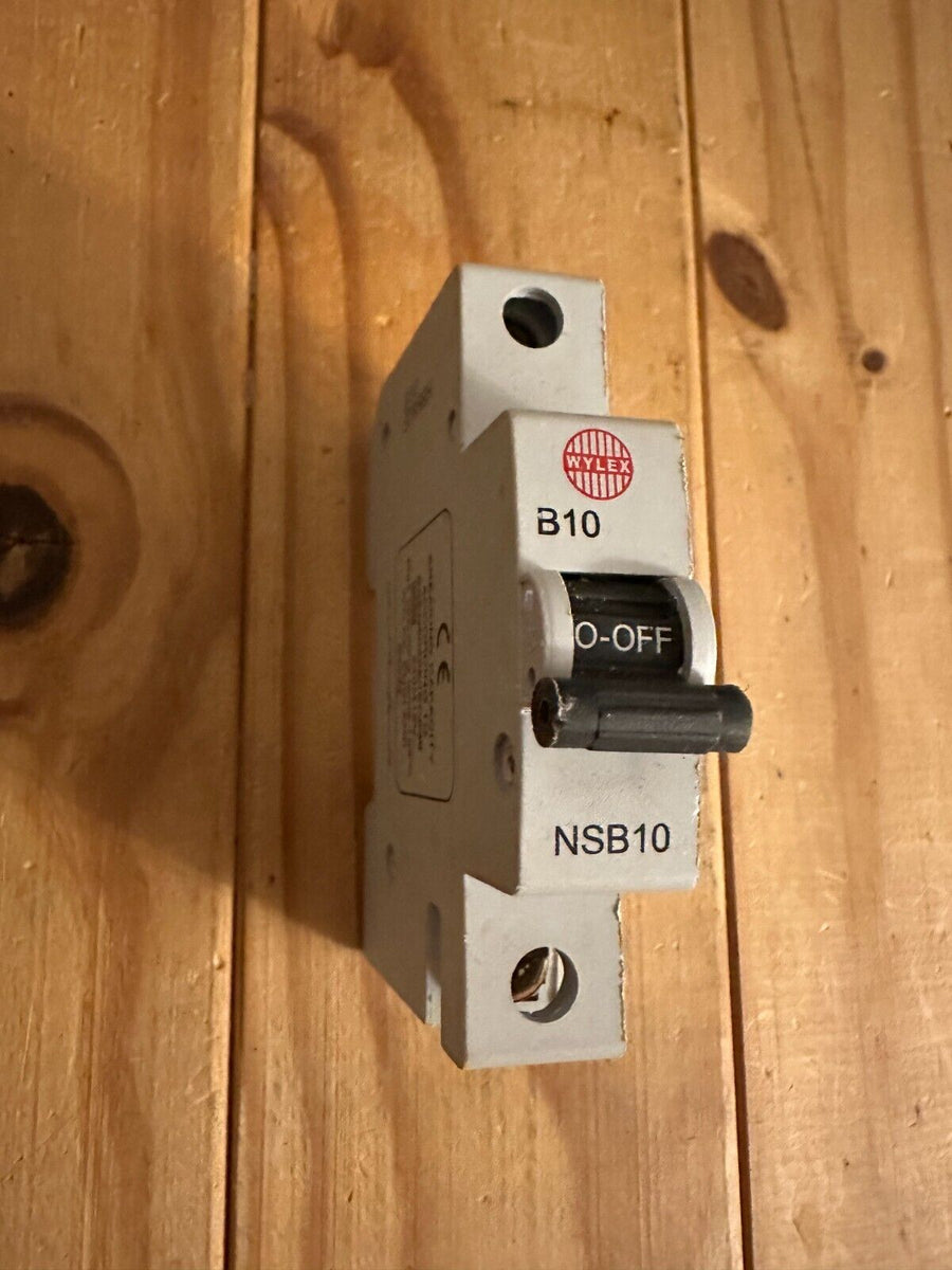 Wylex NSB MCB 10 Amp Single Pole Circuit Breaker Type B 10A NSB10 Seri