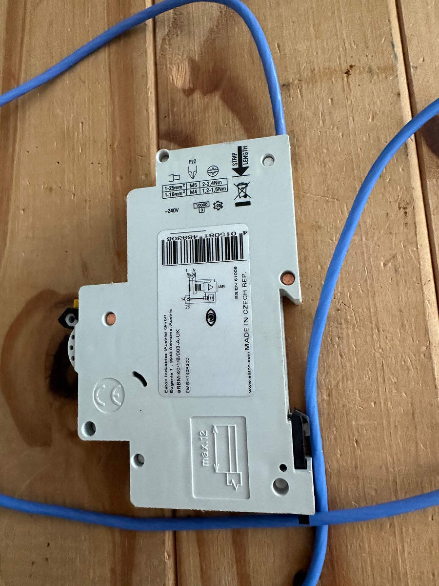 EATON 40 AMP TYPE B 10kA 30mA RCBO ERBM-40/1/B/003-A-UK EMBH140R30C ...