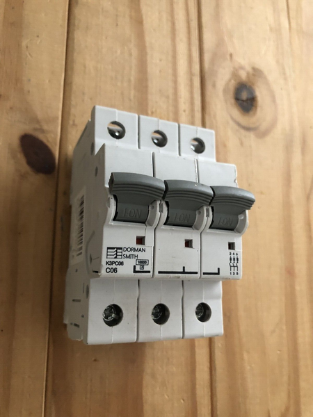 Dorman Smith K3PC06 Triple Pole MCB 6 A Type C 10kA Circuit Breaker