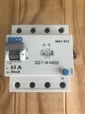 BACO 63A 30MA 4 POLE RCD RCCB 0661812 400V