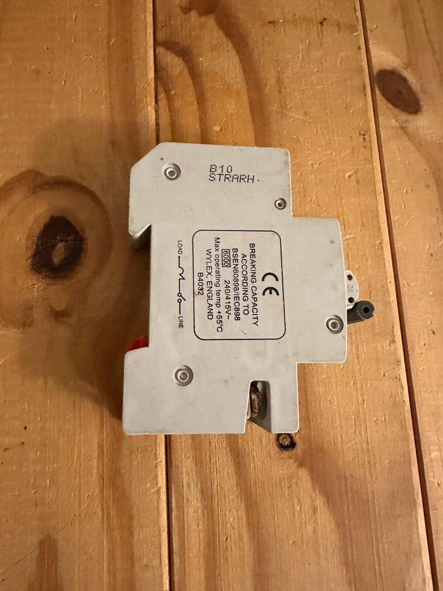 Wylex NSB MCB 10 Amp Single Pole Circuit Breaker Type B 10A NSB10 Seri