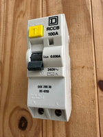 Square D RCD 100 Amp 30mA Double Pole 100A Type QOE RCCB QOE20030 BS4293