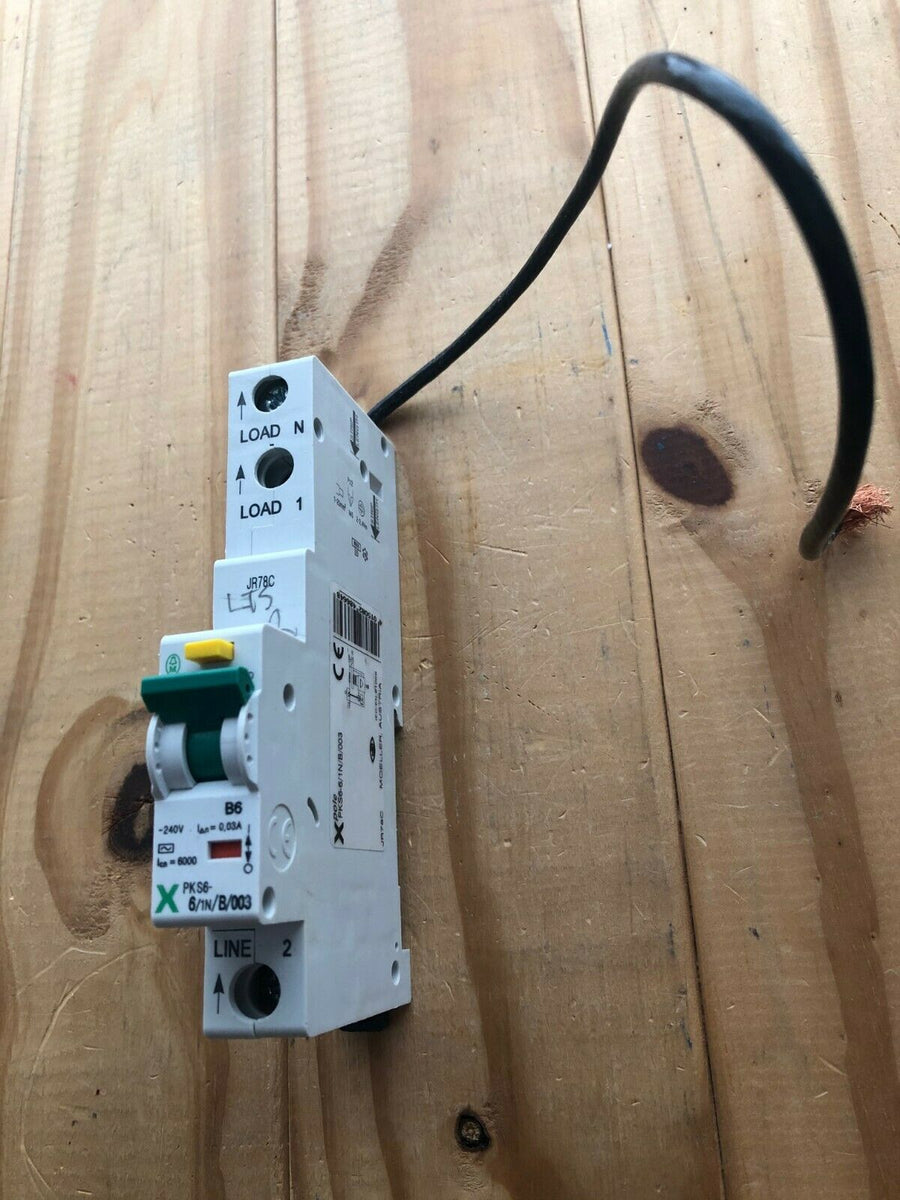 MOELLER 6A 30MA RCBO PKS6-6/1N/B/003 TYPE B B6 240V 1 POLE – PRO BREAKERS