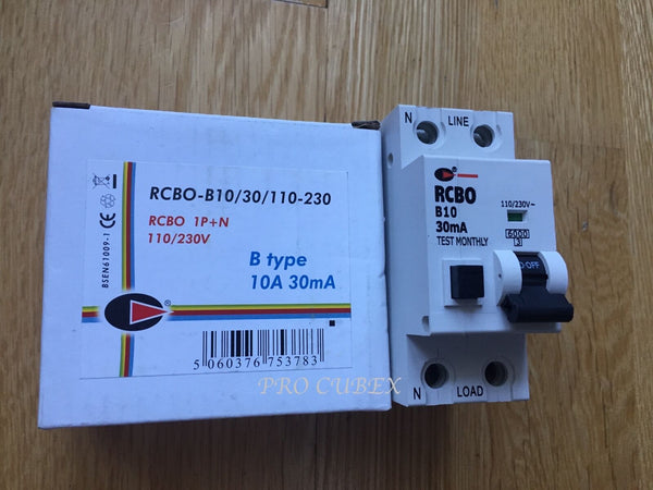 CGD 10a RCBO-B10/30/110-230 RCD