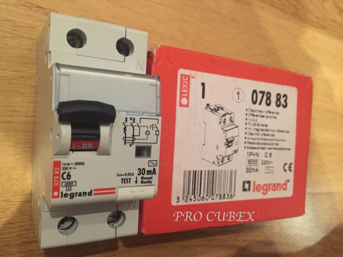 LEGRAND 6A TYPE C 2 DOUBLE POLE RCD RCCB 07883 – PRO BREAKERS