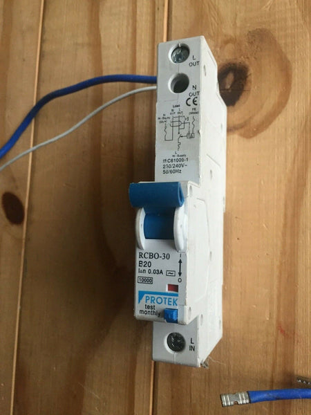 PROTEK 20A 30MA RCBO-30 