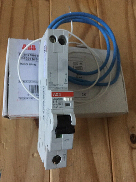 ABB 16A 30MA DSE201 B16 TYPE B RCBO 2CSR275051R1165 1 SINGLE POLE