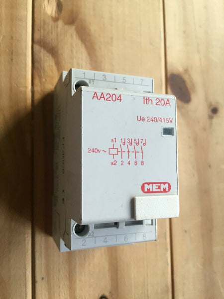 MEM 20A AA204 2 POLE LTH20A CONTACTOR 2 POLE 240/415V – PRO BREAKERS
