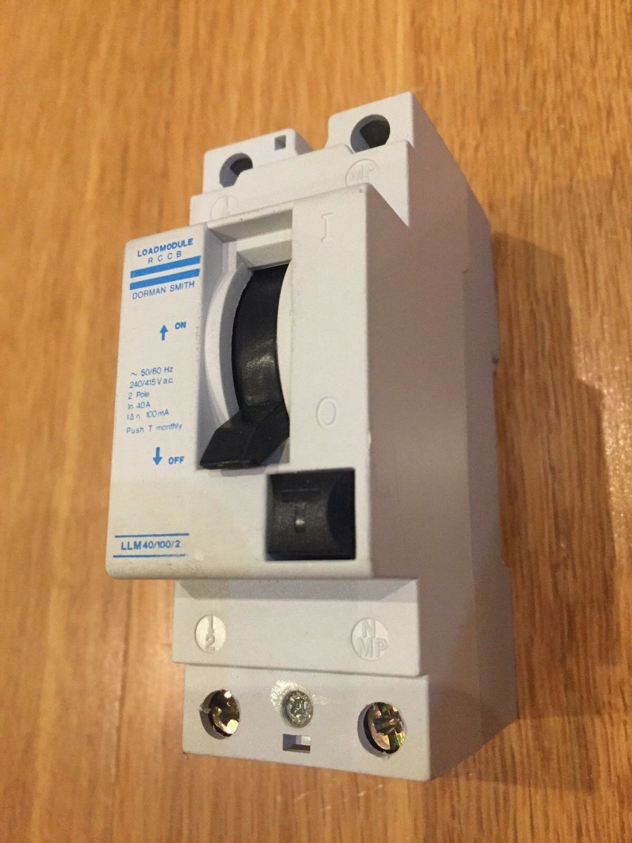 DORMAN SMITH 40A 100MA 2 POLE RCD RCCB LLM40/100/2 OLD TYPE LOADMODULE ...