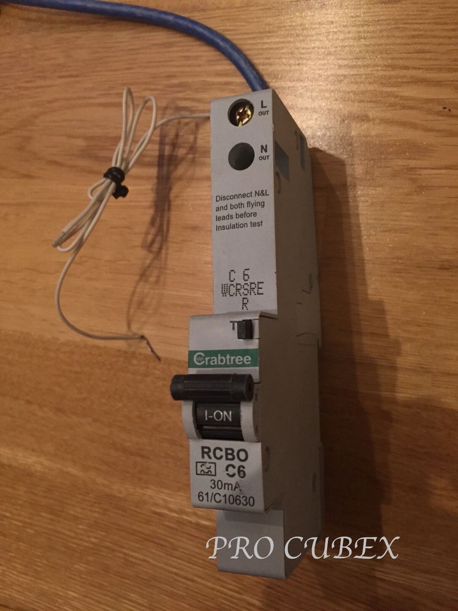 CRABTREE 6A 30MA TYPE C C6 RCBO 61/C10630 1 POLE – PRO BREAKERS
