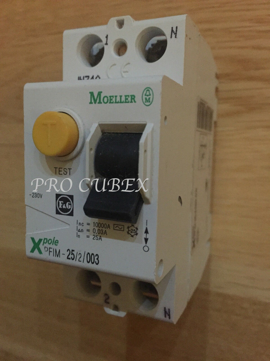 Moeller 25a 30ma rcd pfim-25/2/003 2 pole rccb 230v F&G – PRO BREAKERS