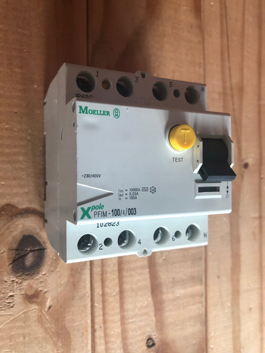 MOELLER XPOLE 100A 30MA pfim-100/4/003 4 POLE RCD RCCB 230/400V 102823 ...